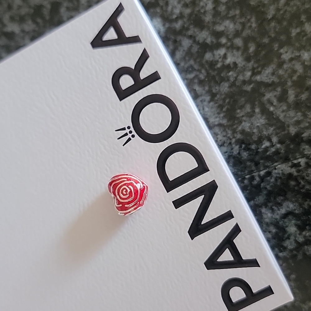 Pandora Red Rose Heart Charm